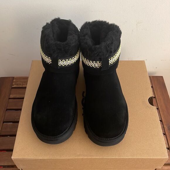 UGG Classic Ultra Mini Alpsey Boots Black USA Women Size 7/UK 5/EU 38 - Picture 5 of 15